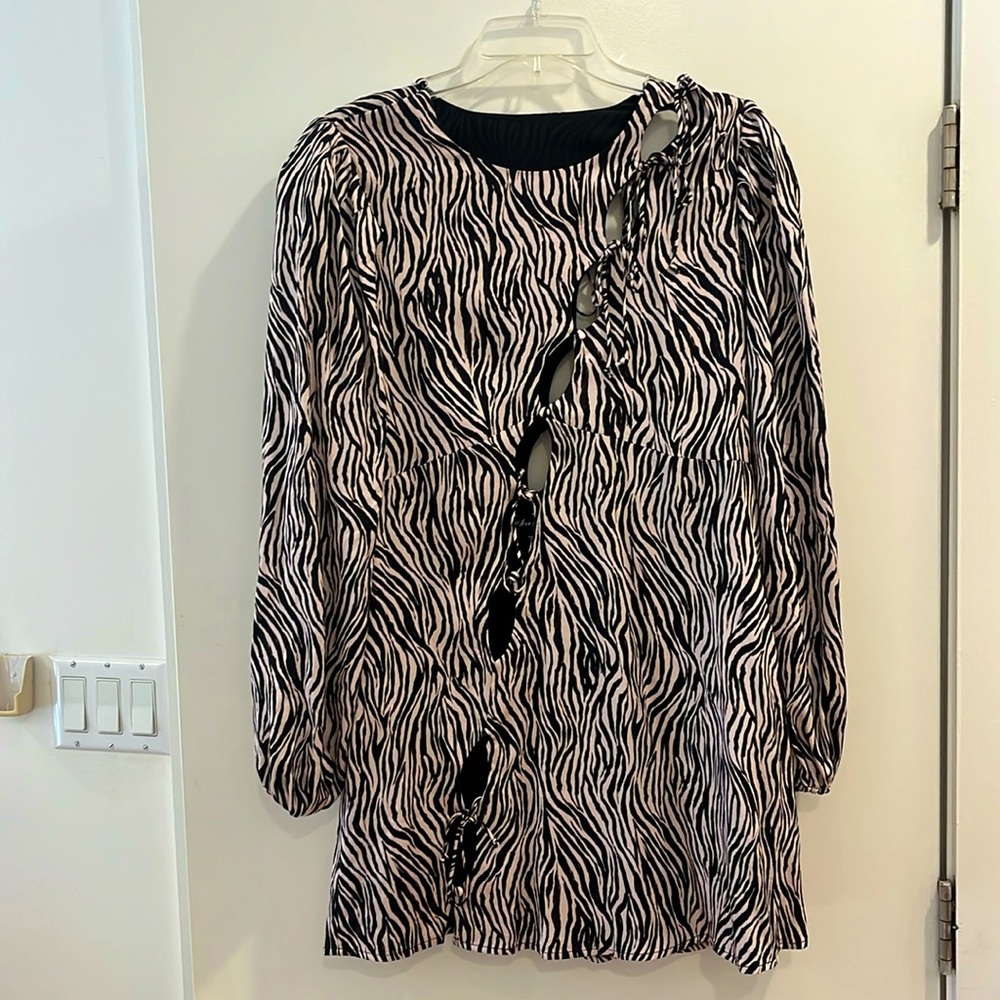 For Love And Lemons Zebra-Print Mini Dress - Picture 2 of 4